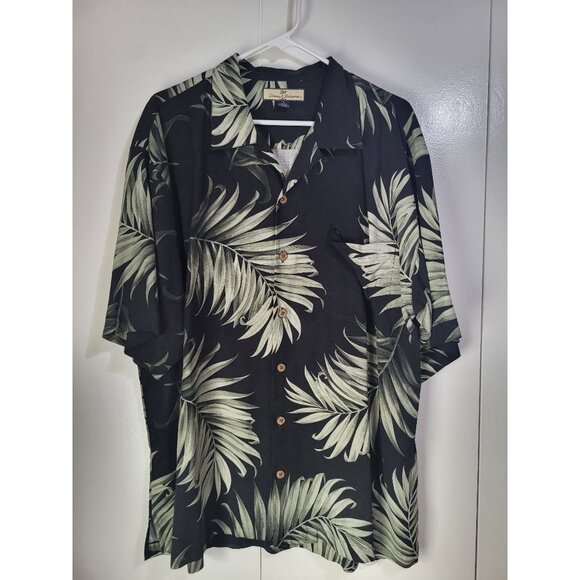 Tommy Bahama Other - Tommy Bahama Men's XL Silk Tropical Palm Resort Button Up Shirt Travel Hawaiian